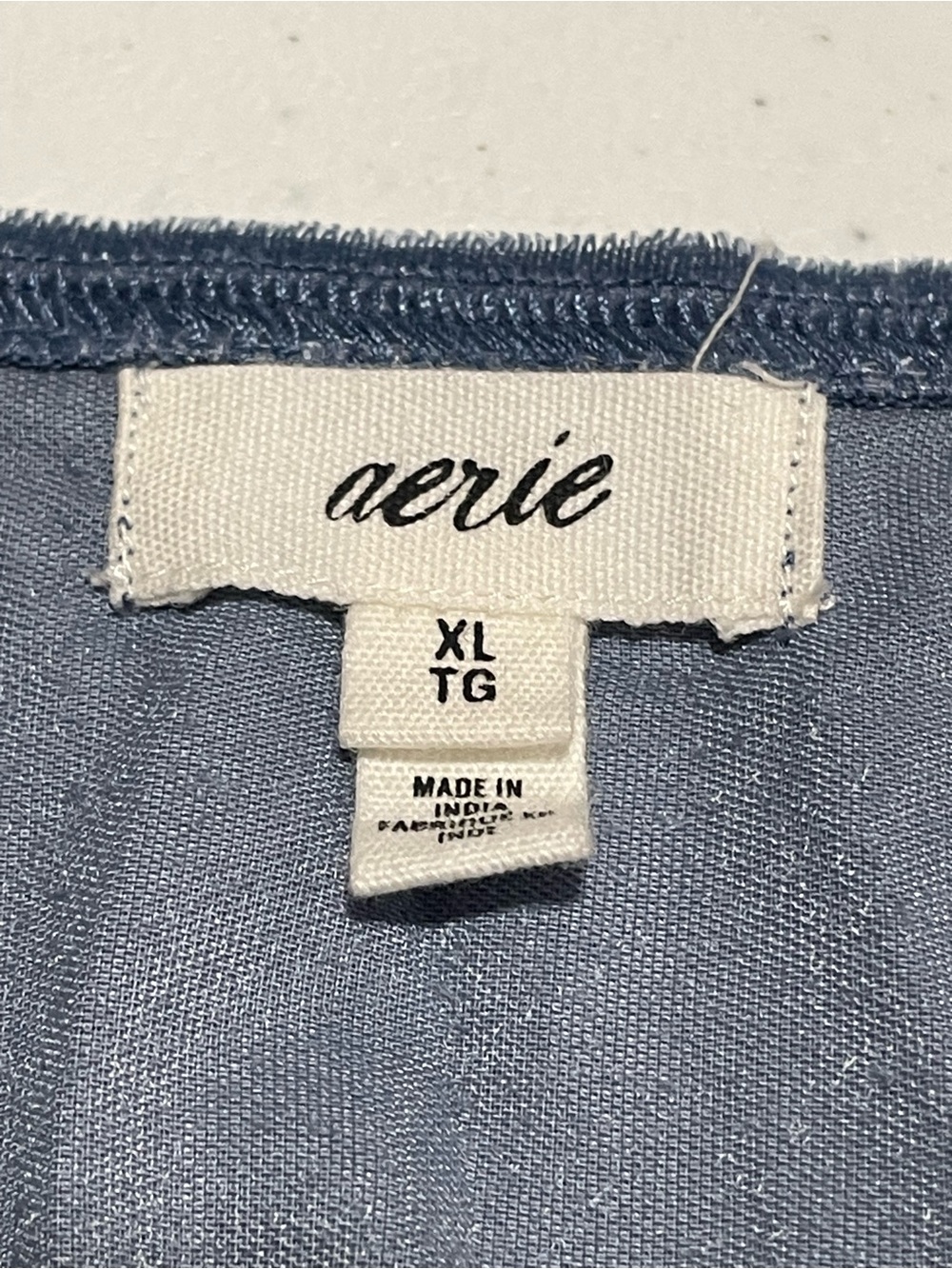 aerie Boho Cute! Blue Velour Smocked Crop Top Flutter Sleeves Sz XL Concert Fest - Picture 6 of 10